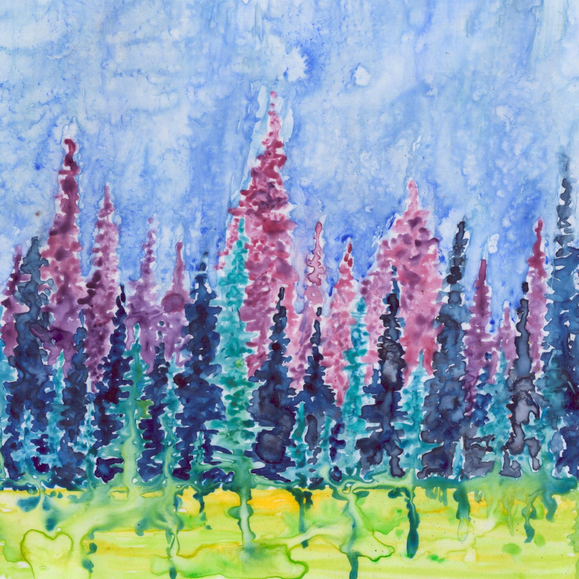Watercolor Landscape Instant Download Printable Art Cool - Etsy