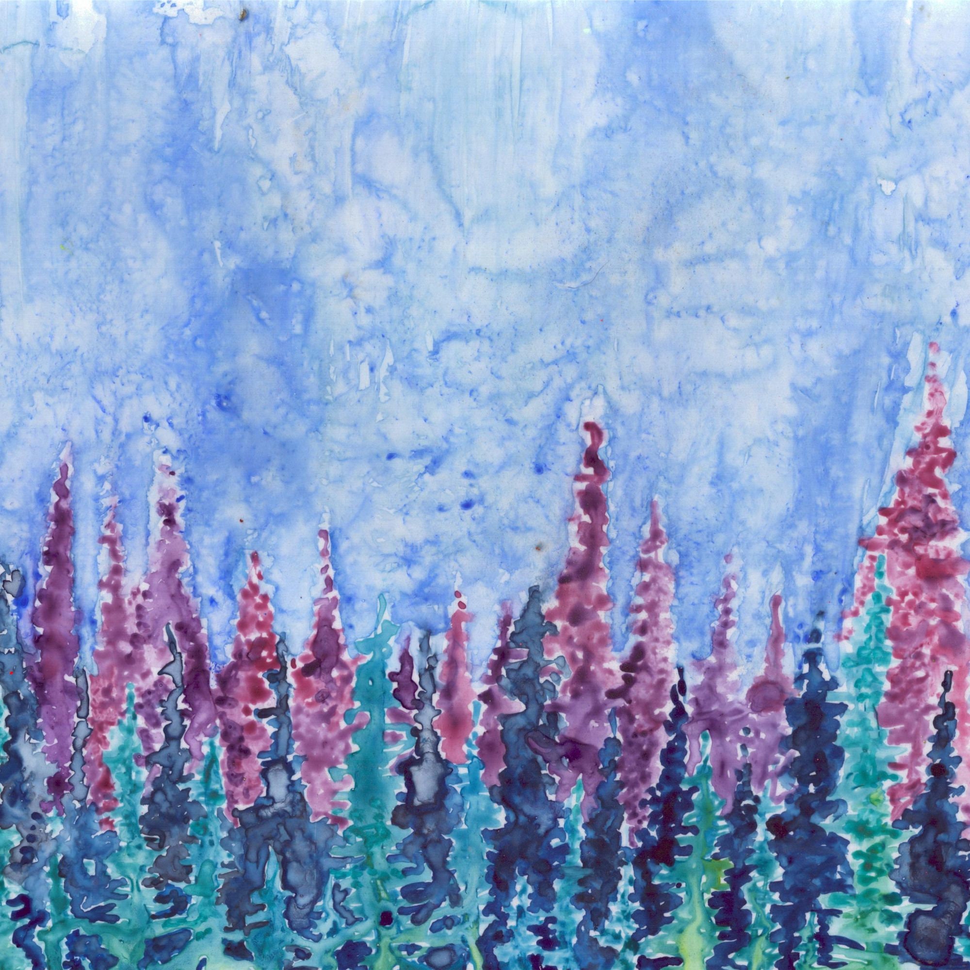 Watercolor Landscape Instant Download Printable Art Cool - Etsy