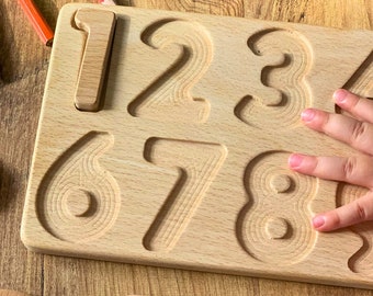 Custom Wood Numbers Puzzle Learning Toys | Baby Shower, 1st Birthday, Baptism, Easter present for toddlers & kids | The Puzzle Prodigy Gift!