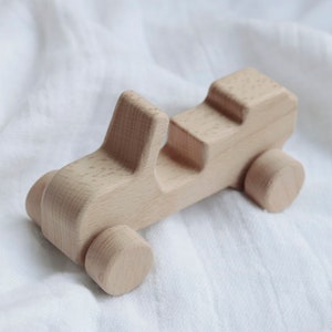 Whimsical Wooden Drophead Car | Personalized Wooden Push Toy | Toddler Montessori Natural Organic Toys Gift | Baby Shower, 1st Birthday Gift