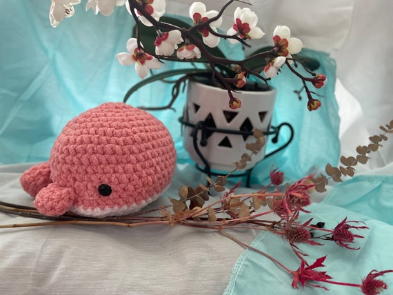 あみぐるみ ピンクのくじら バブルガムピンクのあみぐるみクジラ - Etsy 日本