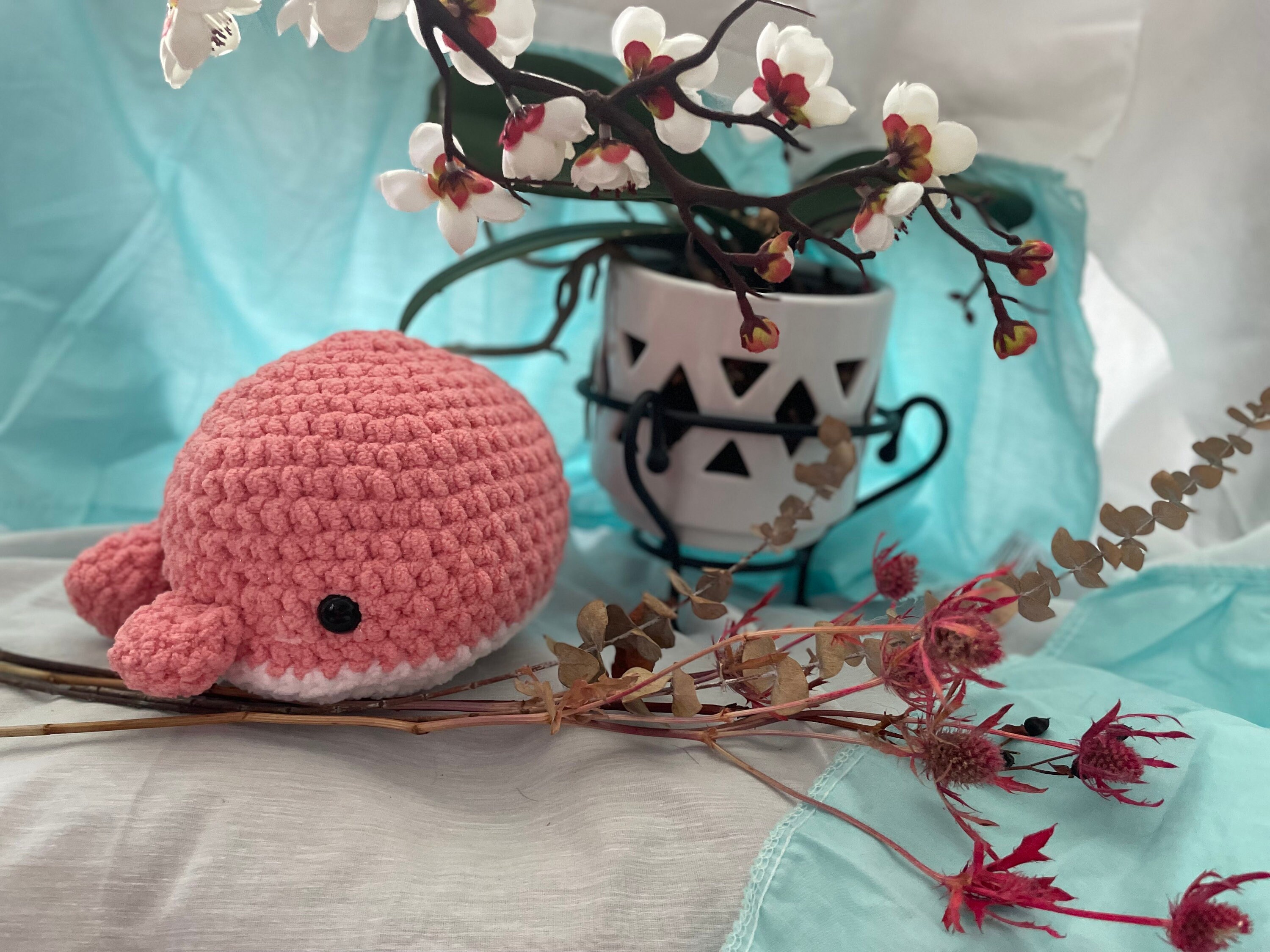 あみぐるみ ピンクのくじら バブルガムピンクのあみぐるみクジラ - Etsy 日本
