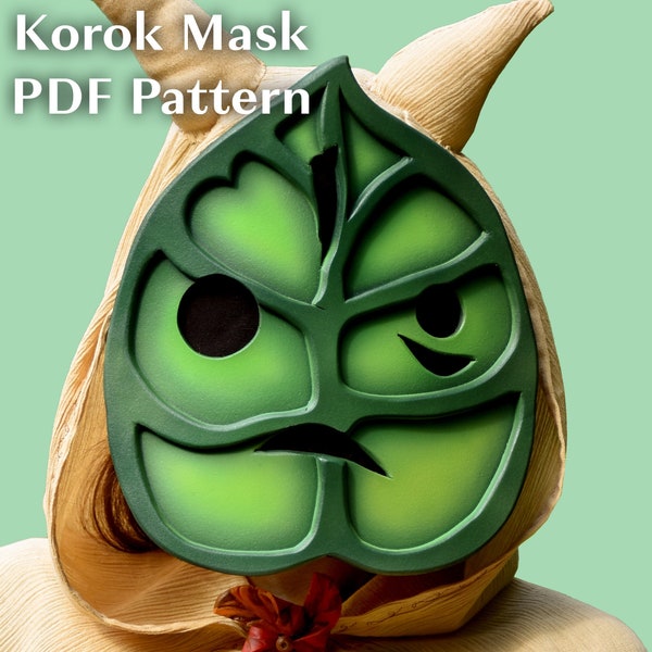 Korok Cosplay Makar Mask PDF Pattern for EVA Foam