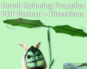 Korok Cosplay Spinning Propeller Leaf Prop PDF Pattern and Instructions