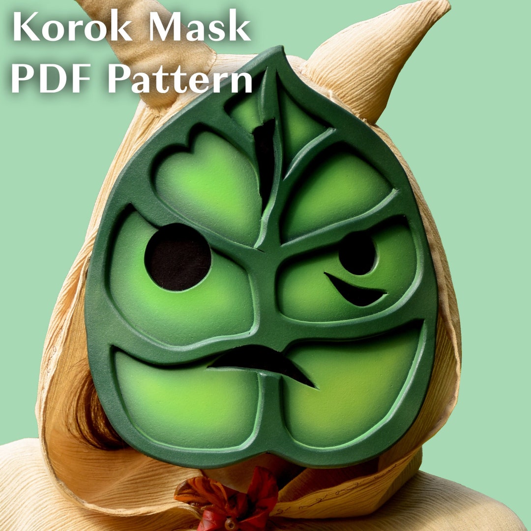 Korok Cosplay Makar Mask PDF Pattern for EVA Foam Etsy Korok Cosplay Makar Mask PDF Pattern for EVA Foam Etsy