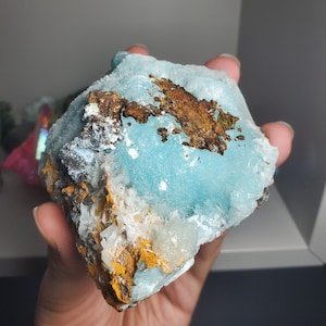Hemimorphite, Hemimorphite Specimen, Raw Hemimorphite, Crystal decor