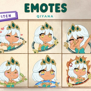 Emotes Twitch, emotes Discord, emotes Qiyana, emotes League of Legends, emotes mignonnes, emote YouTube, emotes Tiktok, emotes Twitch sub