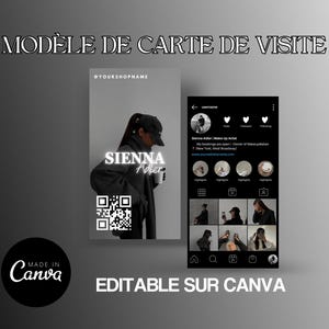 Modèle de carte de visite, carte de visite Instagram, artiste beauté cheveux ongles extensions de cils modèle de carte de visite