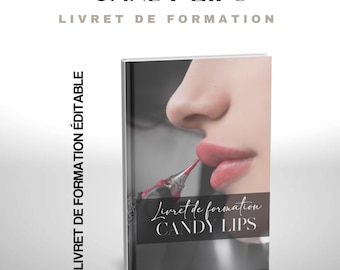 Candy Lips, Editable Canva Training Booklet, Trainer, Beauty Academy, Full Lips Dark Lips, Instant Download