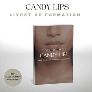 Candy Lips, PDF Training Booklet, Trainer, Beauty Academy, Full Lips Dark Lips, Instant Download