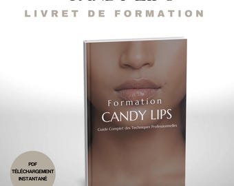 Candy Lips, PDF Training Booklet, Trainer, Beauty Academy, Full Lips Dark Lips, Instant Download