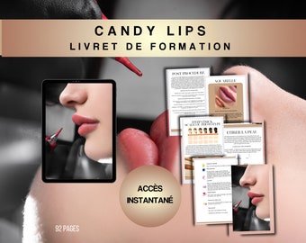 Candy Lips, Livret de Formation PDF, Formateur, Beauté Académie, Full Lips Dark Lips, Téléchargement instantané