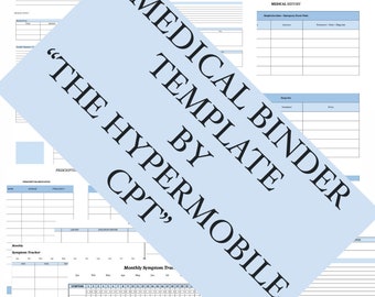 Chronic Illness Medical Binder Template - BLUE!