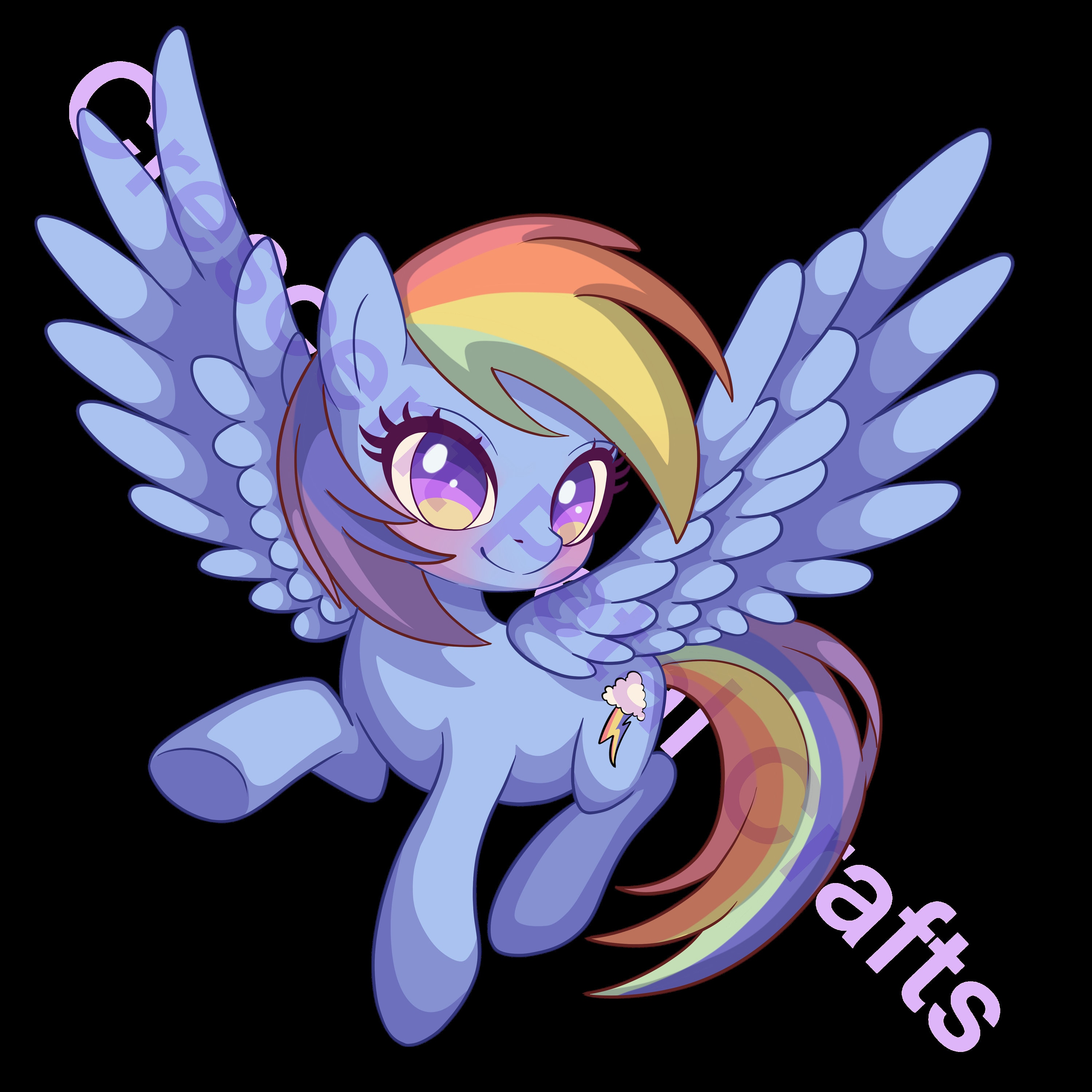 Raainbowdash Sticker Kawaii Rainbow Dash Mlp Cute Sticker - Etsy