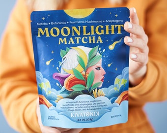 Moonlight Matcha | Ceremonial Matcha w/ Organic Functional Mushrooms and Adaptogens | Lion’s Mane, Cordyceps, Chaga, Reishi | Ashwagandha