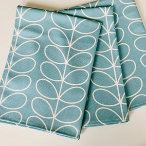 Blue Stem Tea Towels, Retro Kitchen, Set of 3, Singles, Handsewn, Choice of colours Mid Century Scandi Print image 5