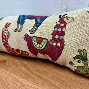 Draught Excluder (Filled), Llama Heavy Tapestry Fabric, Energy saving, Weighted Heavy Draft Stopper, Door Sausage