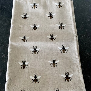 Bumble Bee Linen Tea Towels, Set of 3, Singles, Hand Sewn, Farmhoue Decor image 7