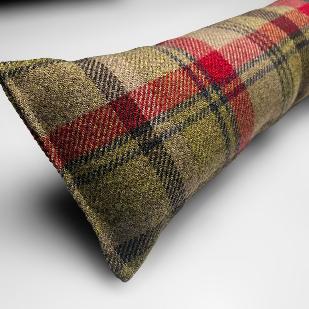 Draught Excluder Hunter Wool Tartan Custom Lengths, Energy Saving
