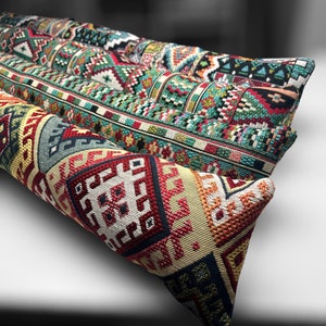 Draught Excluder Kilim Fabric, Wheat Weighted, Custom Sizes, Energy Saving , Draft Stopper, Cozy Home decor image 6
