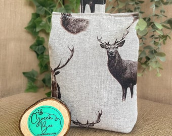 Large Stag Print Door Stop: Rustic Farmhouse Style Home Decor (Filled or Fill at Home)