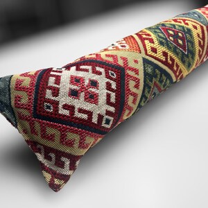 Draught Excluder Kilim Fabric, Wheat Weighted, Custom Sizes, Energy Saving , Draft Stopper, Cozy Home decor image 3