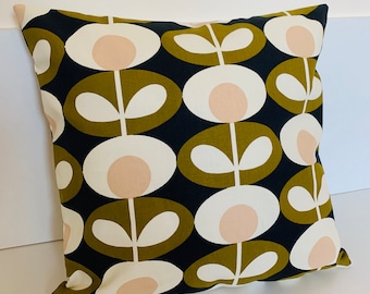 Olive Oval Cushion Covers, Scatter Cushion, Retro Decor, Zip Closing Mid Century Scandi Print