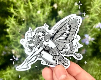 Fairy gestanst, waterdicht vinyl, glanzend