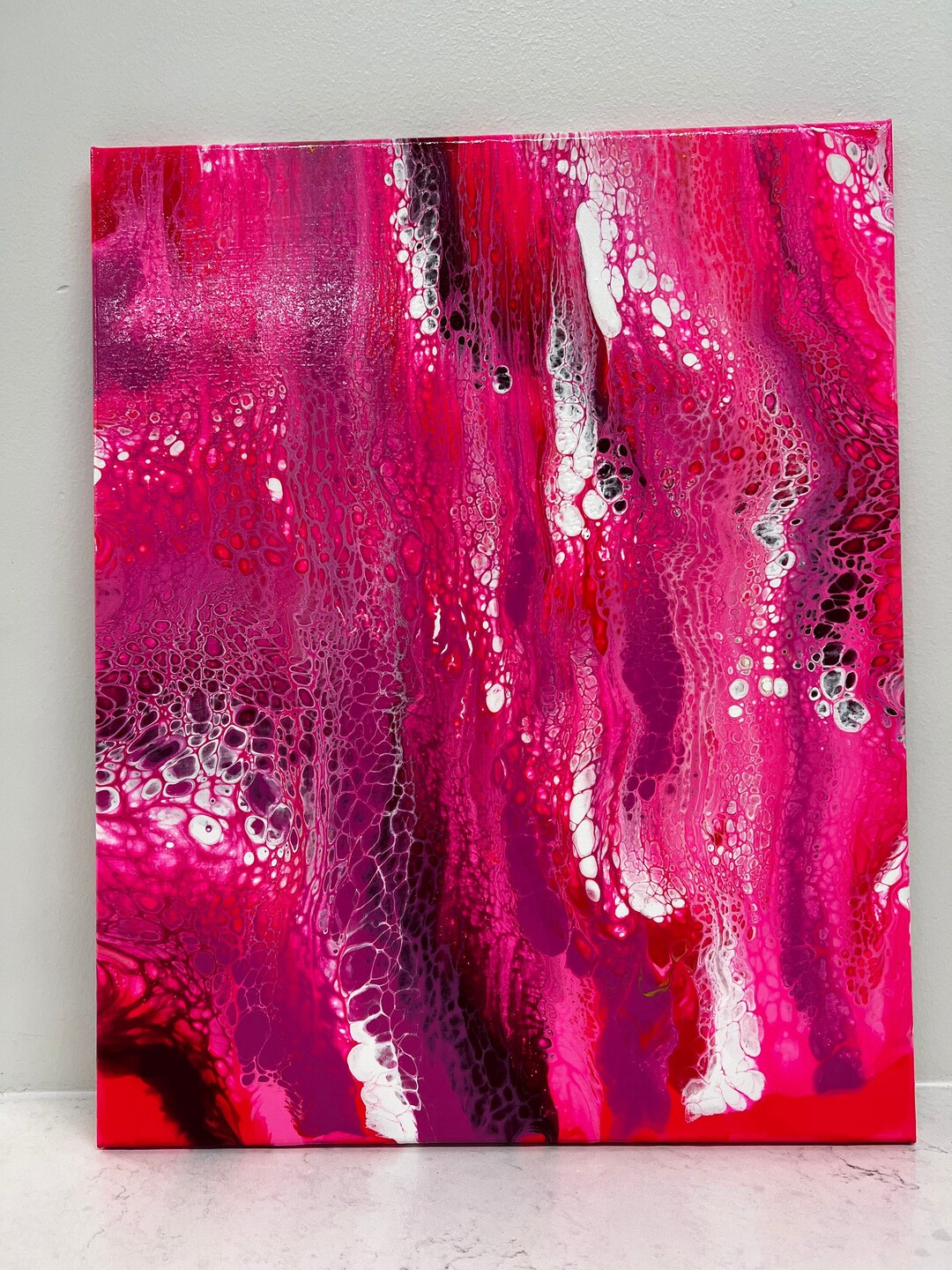 Barbie Inspired Acrylic Pour Painting Etsy