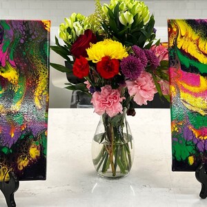Lilac Acrylic Pour Painting