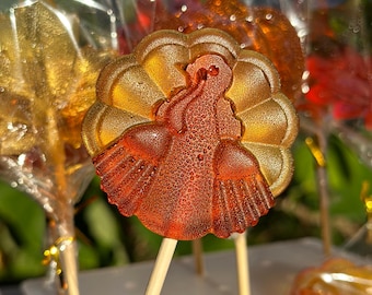 Piruletas de pavo para el Día de Acción de Gracias, recuerdos para fiestas de otoño