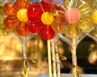 Flower Lollipops, Wedding Favor, Party Favor, Bachelorette