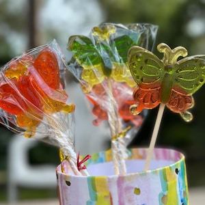 25 Handmade lollipops candy butterfly. State star shape candy. Bachelorette Party. Baby shower gifts. Weding favours. Birthday party gifts.