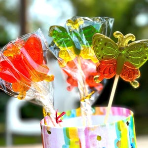 20 large Handmade lollipop candy butterfly. Sweet Treats. Wedding favours. Birthday  gifts. Party favors. Party sweets. Candy gifts.