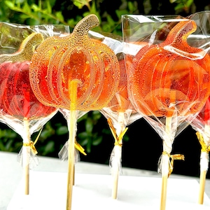 Pumpkin Lollipops (25) – Vegan Halloween Candy Party Favors
