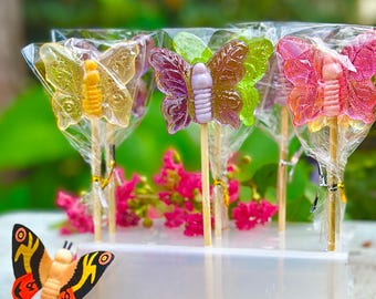 Handmade Butterfly Lollipops – Pastel Candy Party Favors
