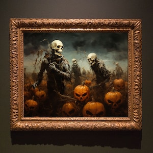 Dead Men Walking Printable Art | Halloween Vintage Style Poster Print, Sublimation, Skeleton Prints, Halloween Decor, Halloween Wall Art