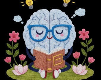 Mental Health Png, Brain Cute Png, Kindness Art Png, Mindfulness Png, Be Kind Quote Png, Floral Brain Png,