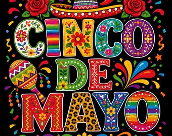 Floral Cinco de Mayo PNG, Preppy Mexico png Bow Design, Mexican Celebration Shirt PNG Fiesta,Cinco De Mayo Sublimation