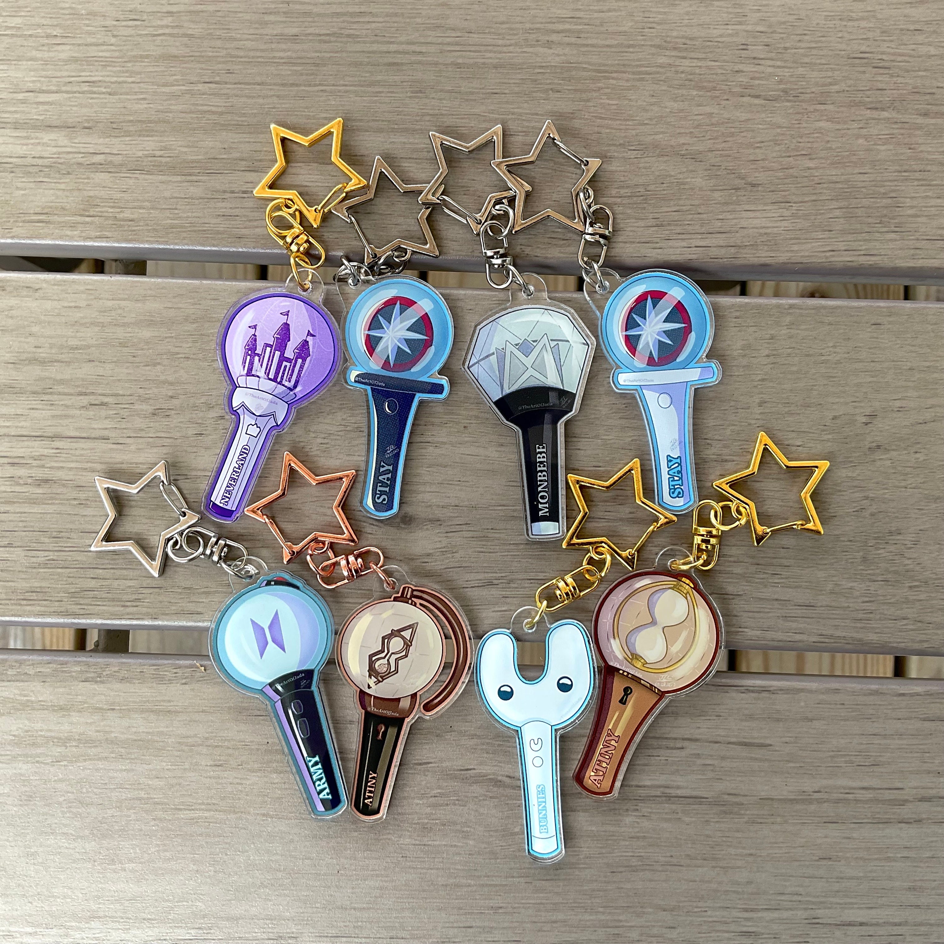 Kpop light stick keychain best sale