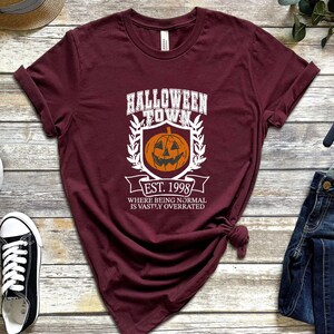 Halloweentown University T-Shirt For Women - Funny Fall Pumpkin Graphic Tee, Casual Short Sleeve Shirt (Sand, X-Large) - View #7