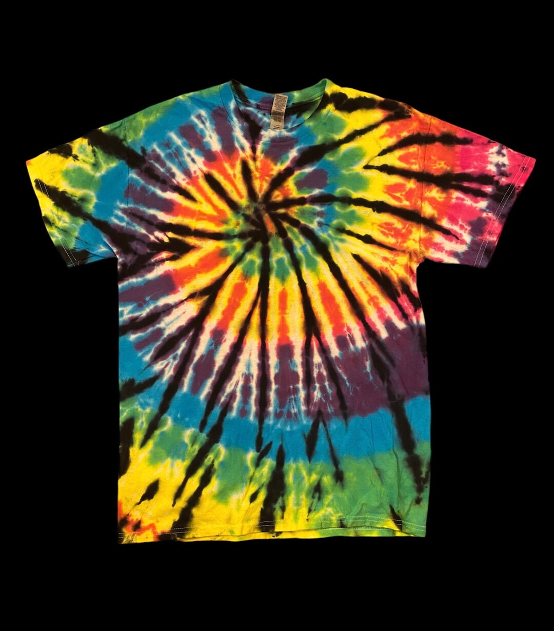 Single Spiral Tiedye Choose Your Favorite Colors. Add Black Etsy