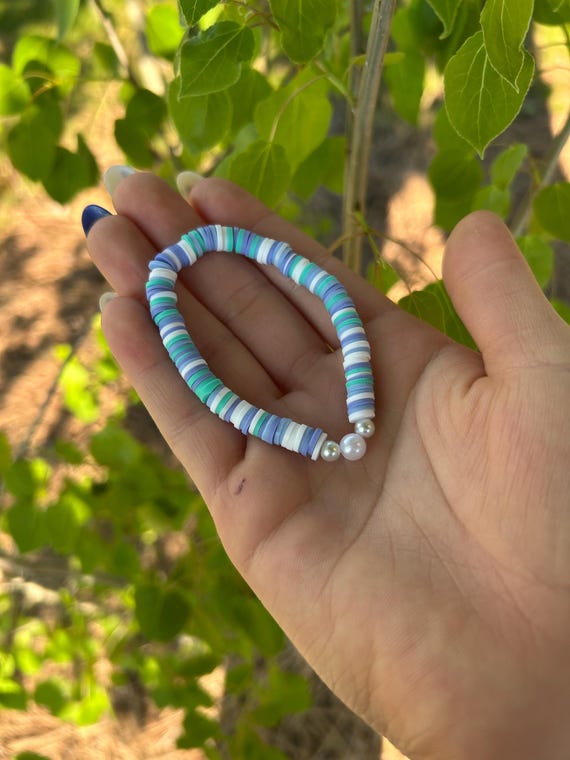 Pastel Pearl Clay Bead Bracelet