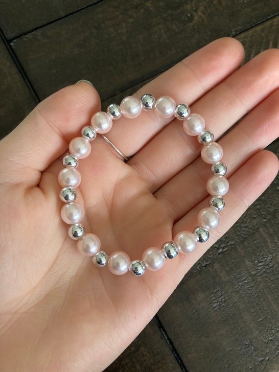 Pink Pearl Beaded Bracelet