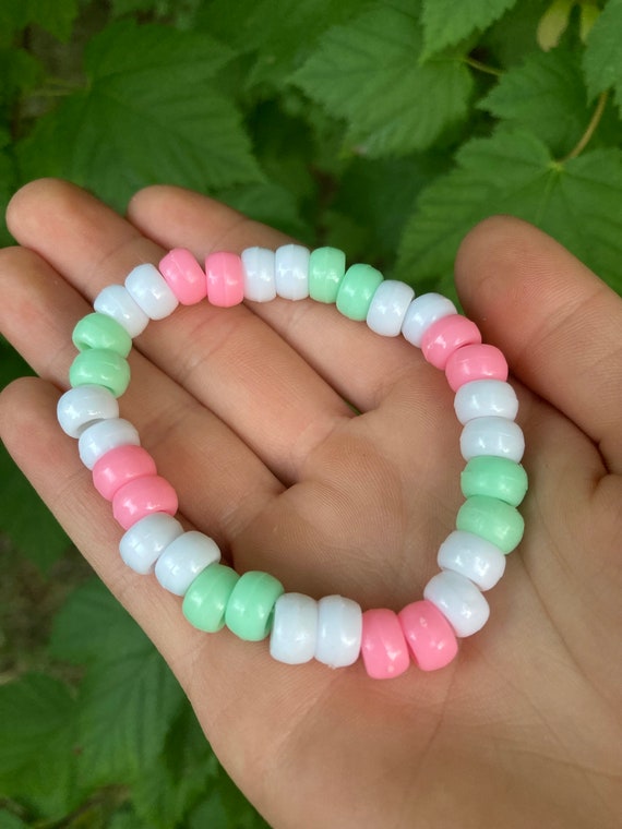 Watermelon Sugar Pony Bead Bracelet