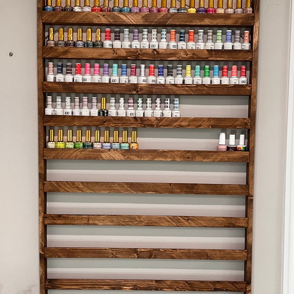 Nail Polish Rack From Reclaimed Pallet Wood