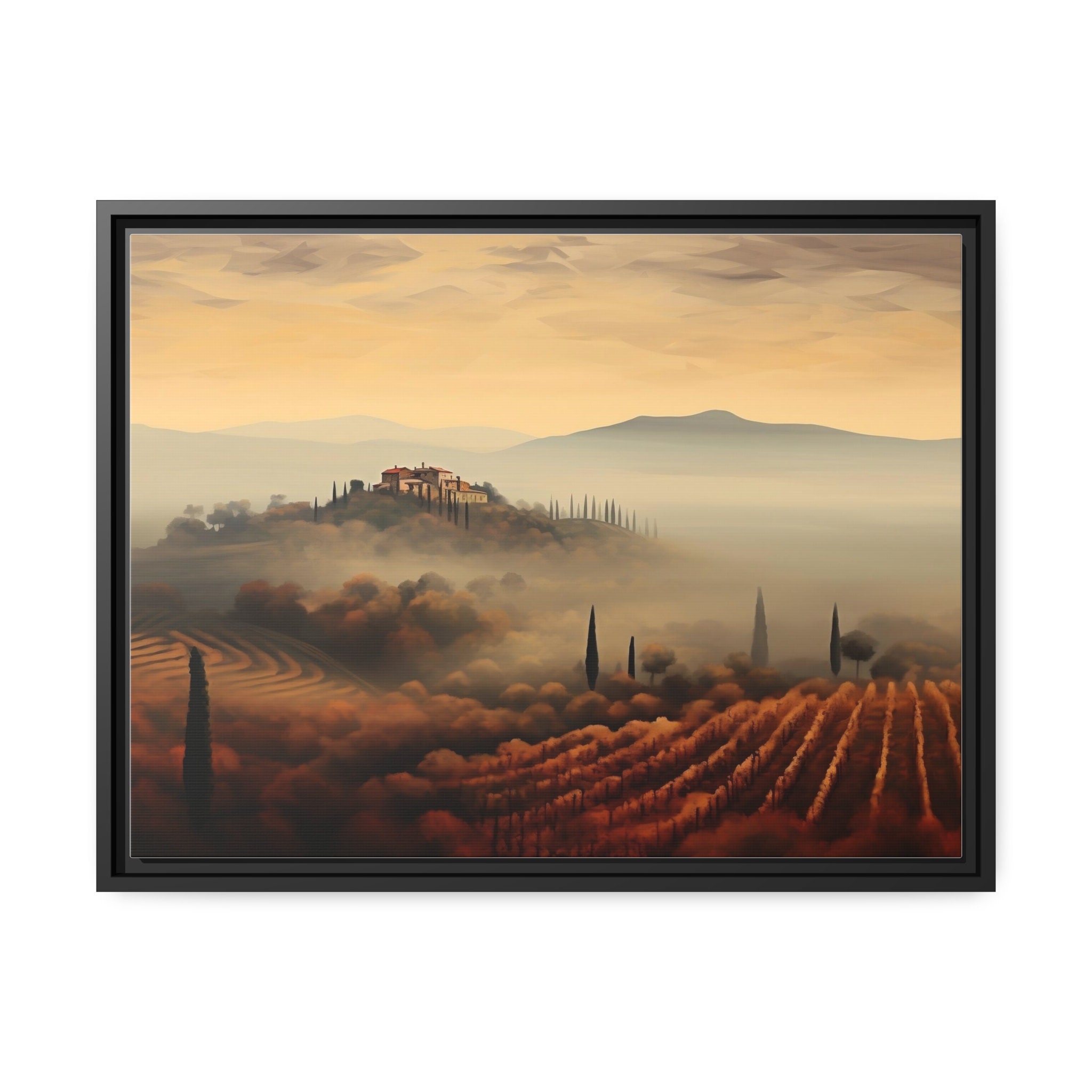 Tuscany Painting, Tuscan Wine Country, Italian Countryside, Colorful ...