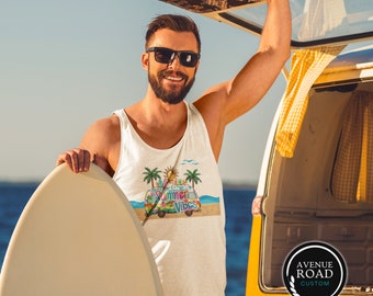Summer Vibes Tank Top: Surfbrett Mini-Van Strandausflug