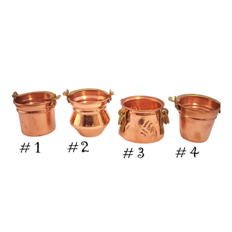 Home Decor Copper Mini Antique Cup, Witch Cauldron, Snack, Spice, Candy