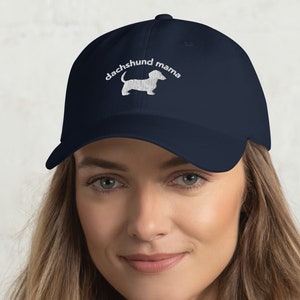 Dachshund Mama Hat, Dachshund owner gift, Embroidered Dog Hat, Doxie Mom Hat